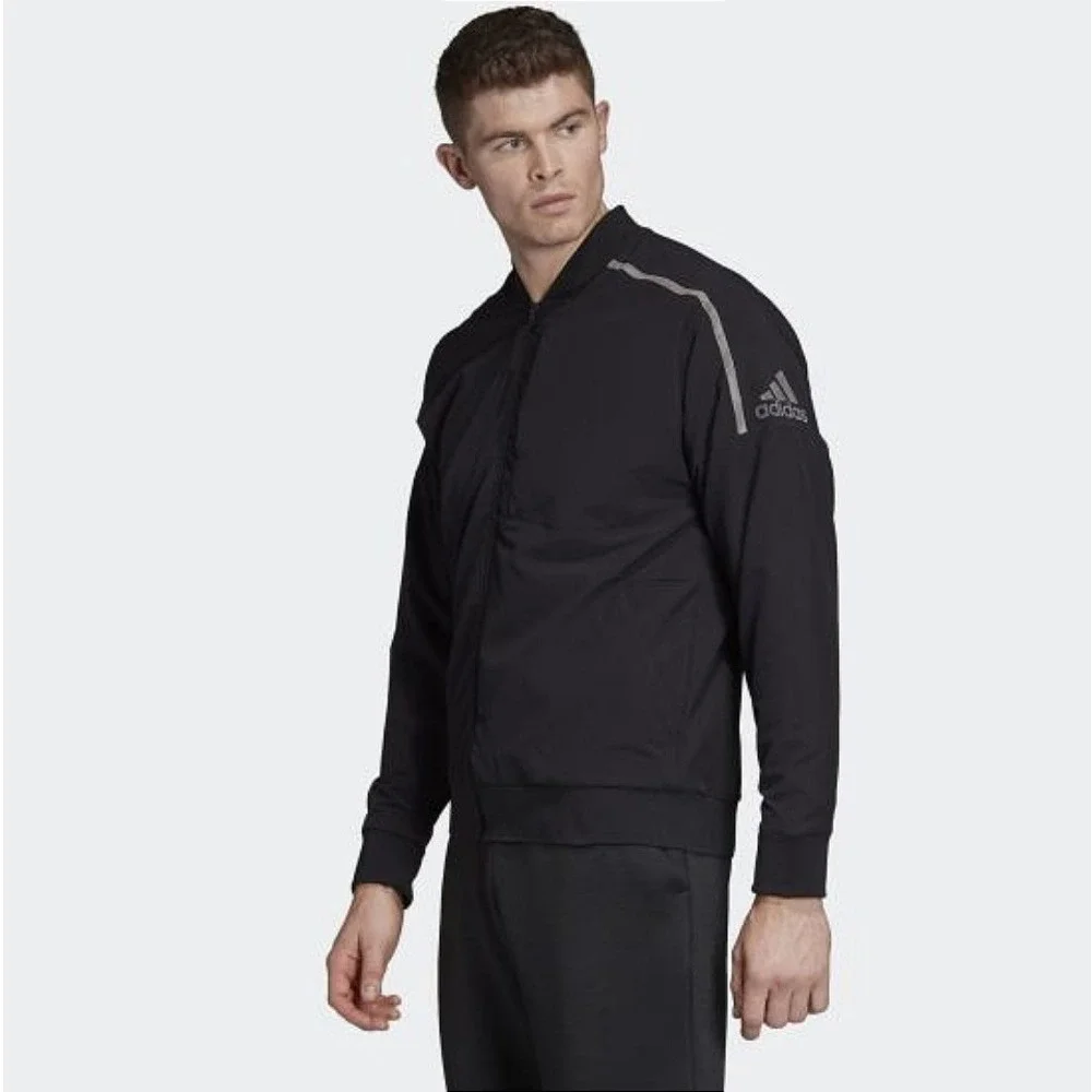 adidas ZNE Bomber‎ Jacket Mens Medium Black Performance Tech Water Repellant